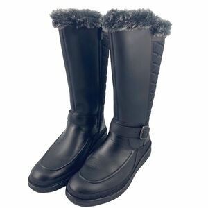 Merrell Tremblant Ezra Waterproof Ice fur lined tall quilted Boots in black 6